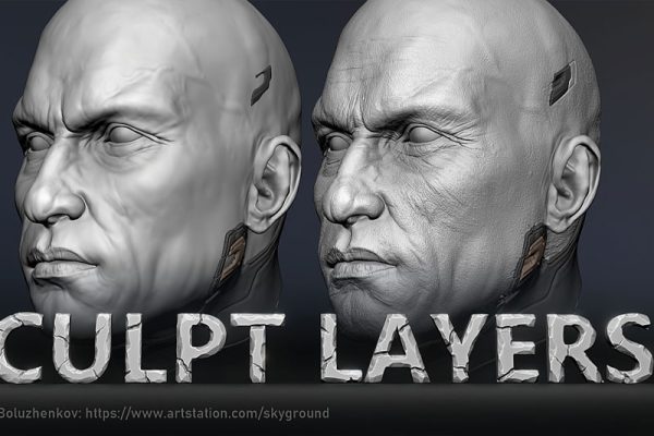 Blender插件-雕刻图层从Zbrush导入分层插件 Sculpt Layers v0.6