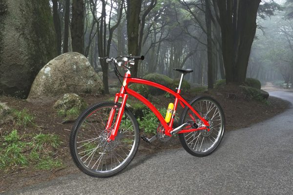 C4D工程-自行车场景渲染工程自行车模型C4D模型下载