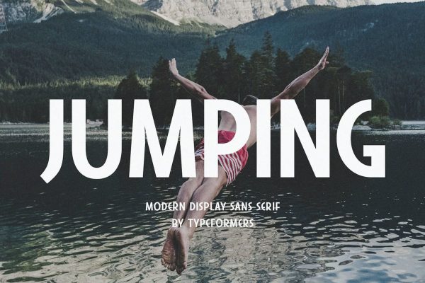 现代简约风显示适用无衬线英文字体素材 Jumping – Modern Display Sans Serif