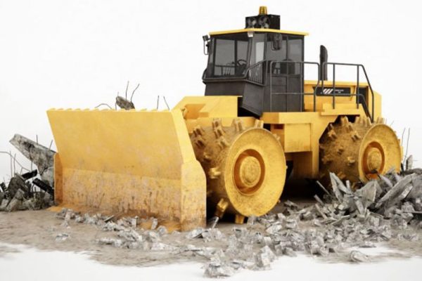 推土机模型推土车模型工程车C4D模型下载