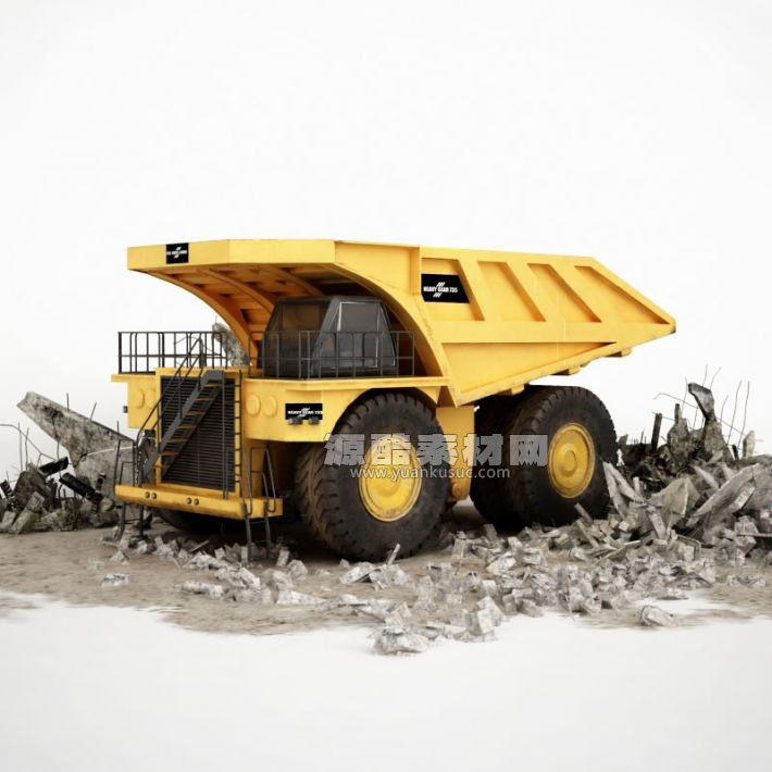 矿用卡车模型工程车模型C4D模型下载