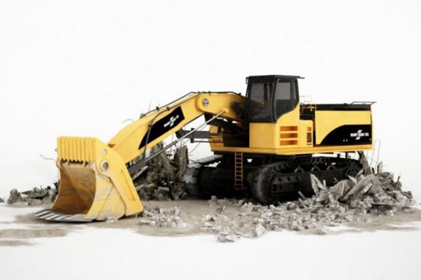 推土机模型工地车模型工程车C4D模型下载