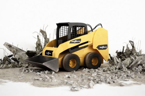 铲土车模型工地车模型工程车C4D模型下载