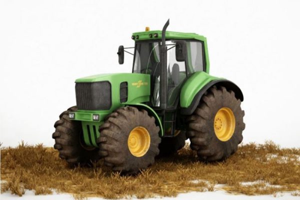 拖拉机模型工地车模型工程车C4D模型下载