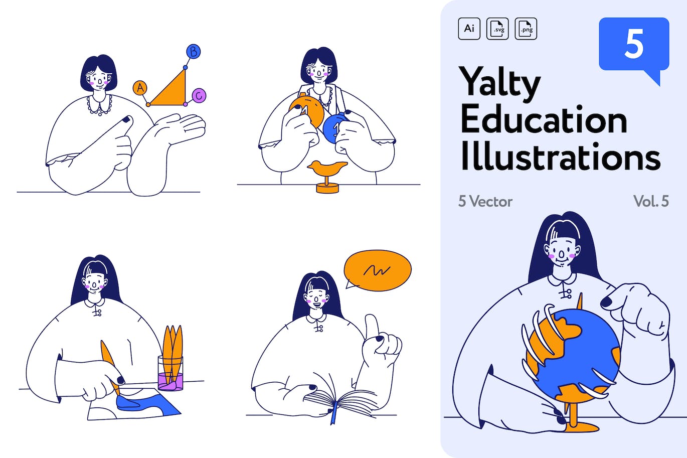 教育主题矢量插画素材 Vol.5 Yalty Education Illustrations Vol.5