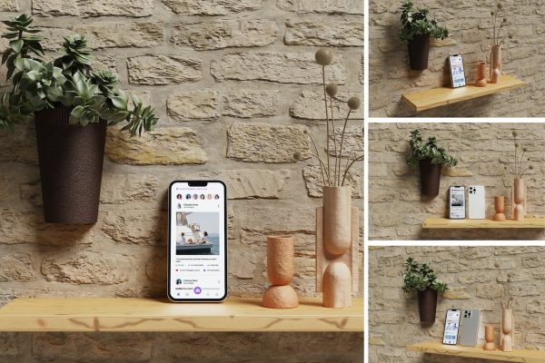 优雅场景智能手机样机素材 Smartphone Mockup