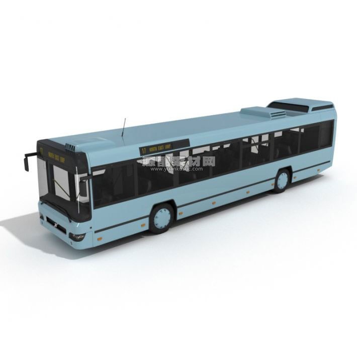 公交车模型大巴车模型汽车C4D模型下载
