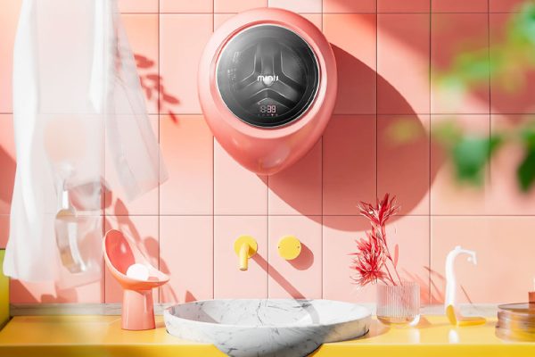 C4D工程-小吉壁挂洗衣机产品场景渲染工程洗衣机模型小家电场景C4D模型下载