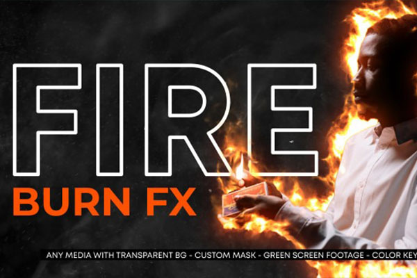 达芬奇模板-火焰燃烧效果预设 Fire Burn Effect