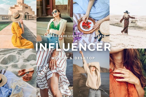 网红打卡照片后期处理LR预设 Influencer Bright Lightroom Presets