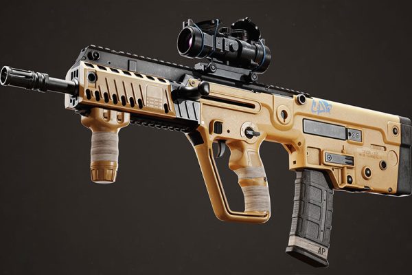 突击步枪模型枪械模型武器C4D模型下载