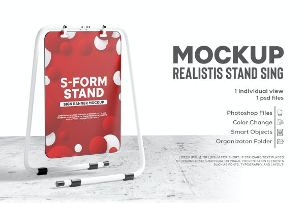 便携式广告展架样机素材 Stand Mockups