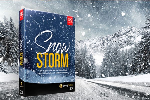 4K视频素材-100个冬季下雪场景暴风雪雪花飞舞特效素材 BBV23 Snow Storm