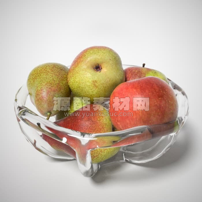 梨子模型苹果模型水果C4D模型下载