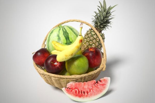 菠萝模型西瓜模型香蕉水果C4D模型下载