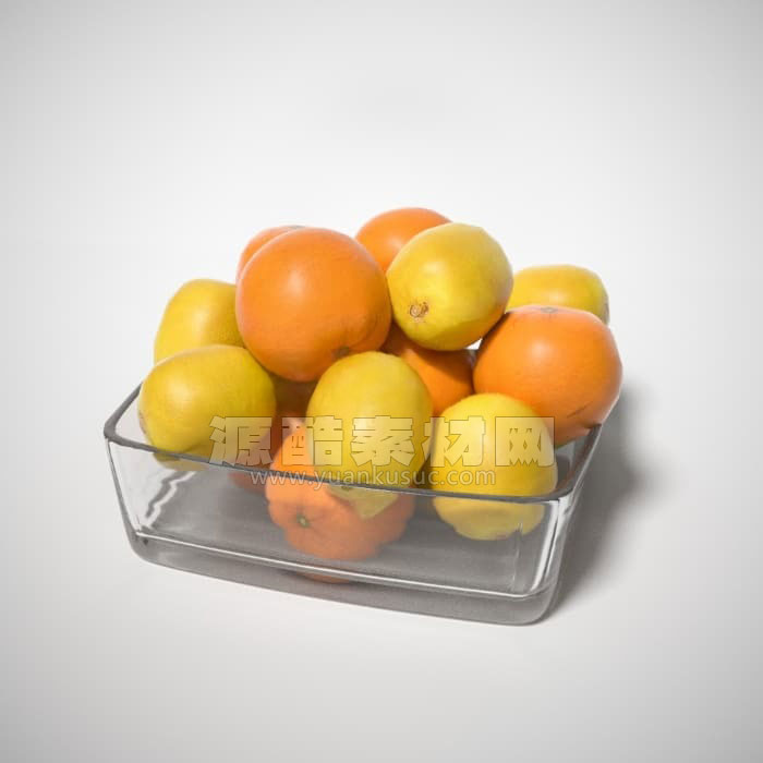 橘子模型桔子模型水果C4D模型下载