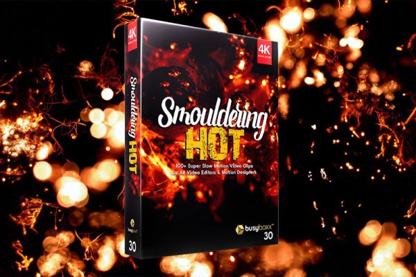 4K视频素材-100个真实木头柴火苗燃烧火堆火焰火花动画素材 BBV30 Smouldering Hot