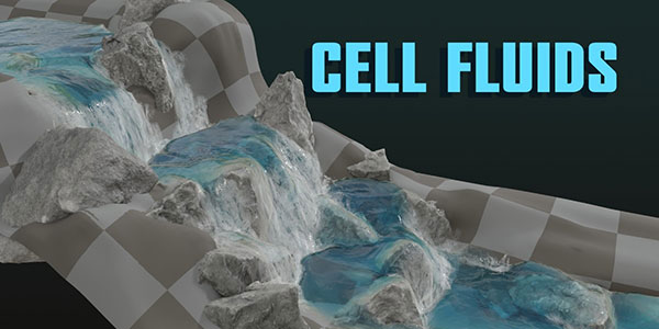 Blender插件-水流特效动画模拟插件 Cell Fluids v1.0.1