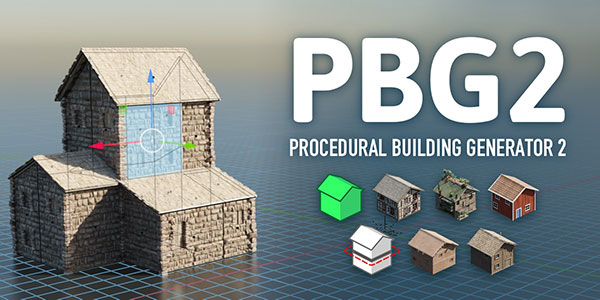 Blender预设-程序化木屋房屋建筑自动生成器 Procedural Building Generator 2