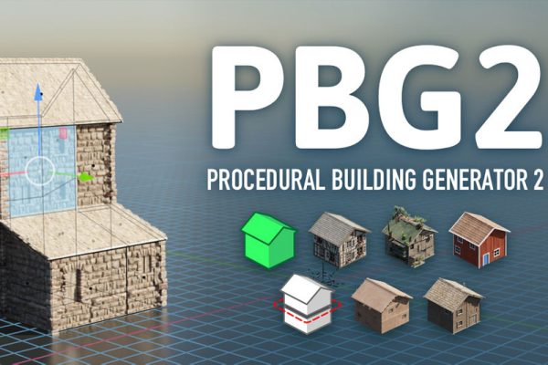 Blender预设-程序化木屋房屋建筑自动生成器 Procedural Building Generator 2