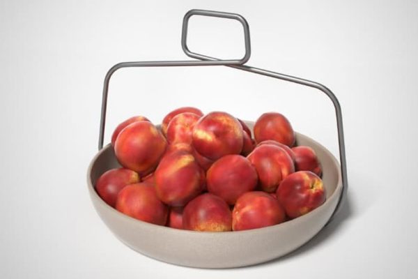 桃子模型食物模型水果C4D模型下载