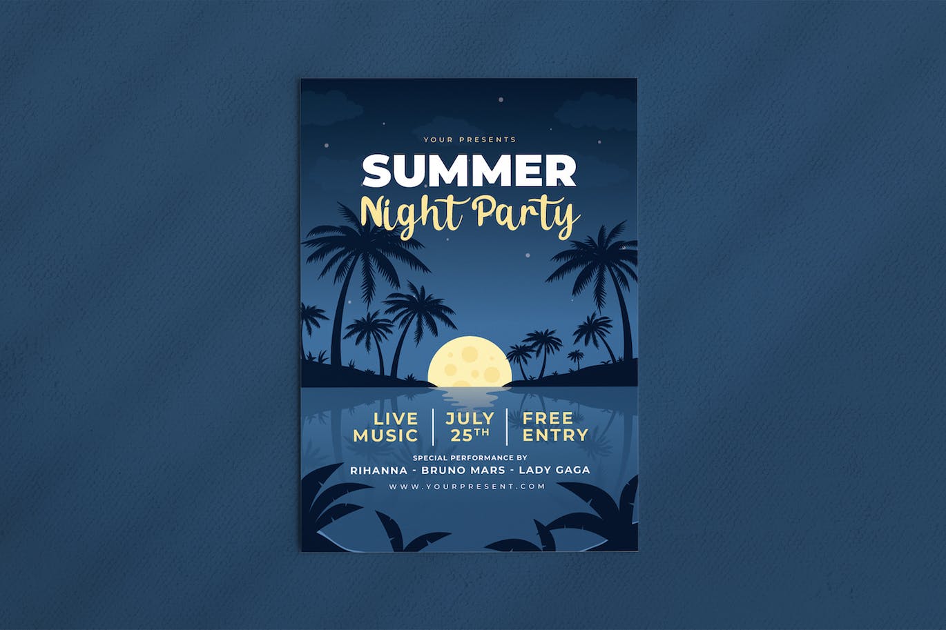海滩夏日活动传单设计素材 Event Summer Day Flyer