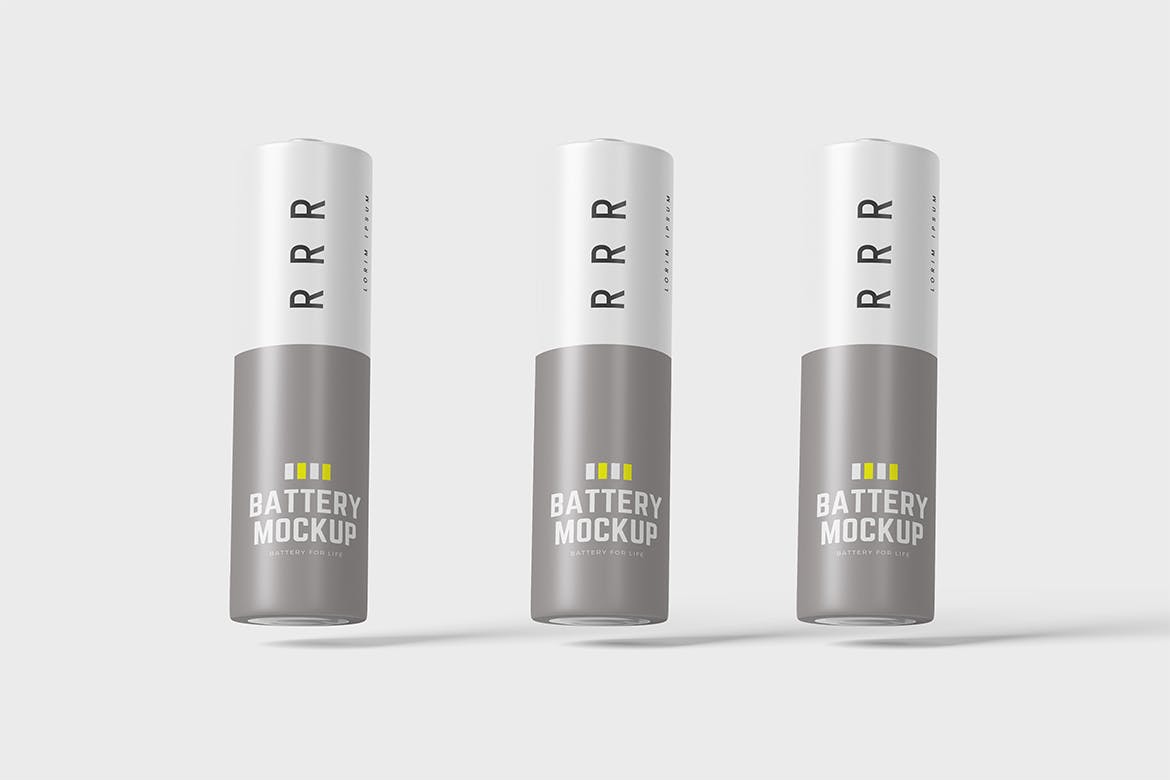 电池外观设计预览样机素材 Battery Mockup