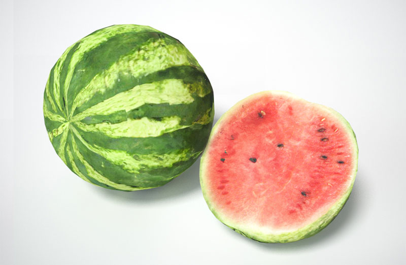 C4D水果模型西瓜模型C4D模型下载