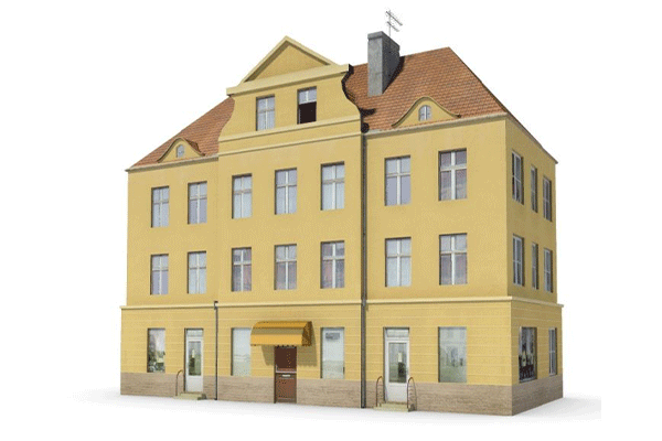 房子模型低层楼房模型城市建筑C4D模型下载