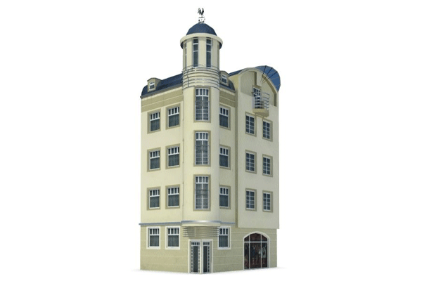 房子模型低层楼房模型城市建筑C4D模型下载