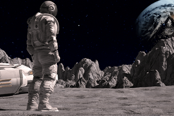 C4D工程-太空宇航员地球宇宙场景渲染工程太空场景C4D模型