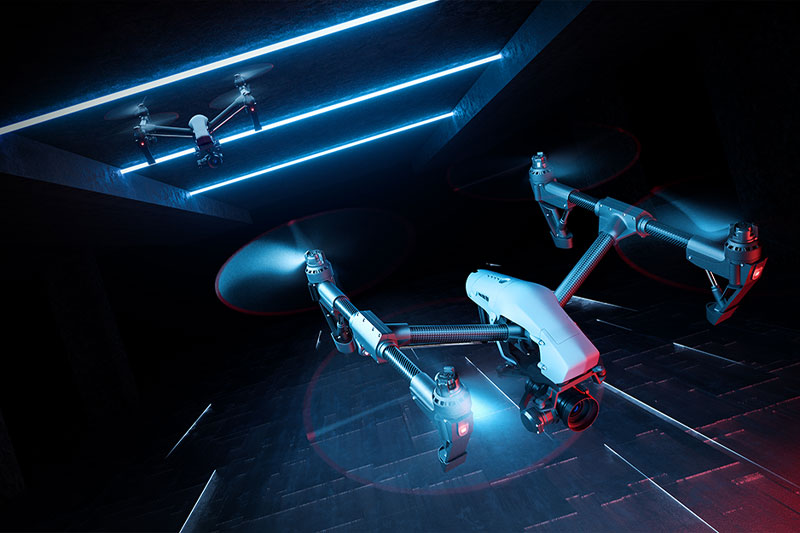 C4D工程-无人机场景渲染工程无人机模型C4D模型下载