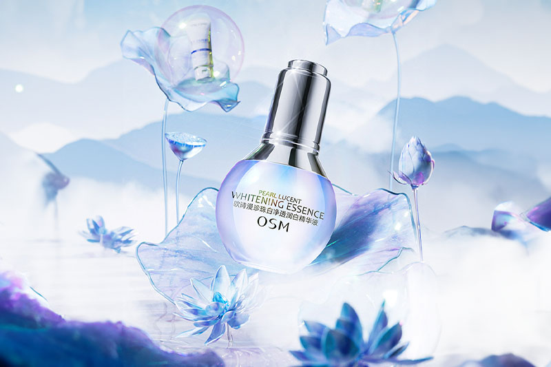 C4D工程-欧诗漫小白瓶精华液渲染工程护肤品化妆品C4D模型下载