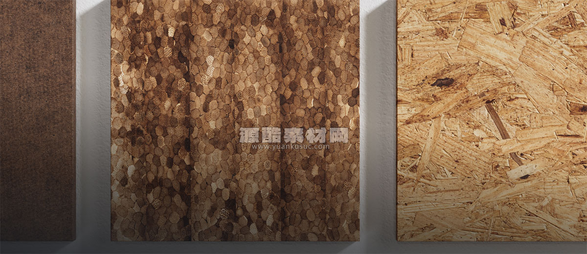 GSG灰猩猩14种软木复合木材质贴图木纹贴图和预设Material Cork和CompositeWood