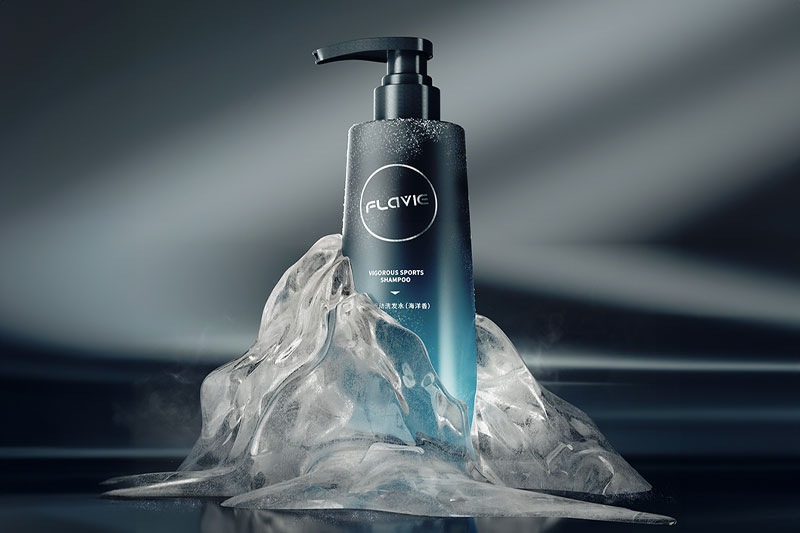 C4D工程-洗发水场景渲染工程冰块场景工程洗发水C4D模型下载