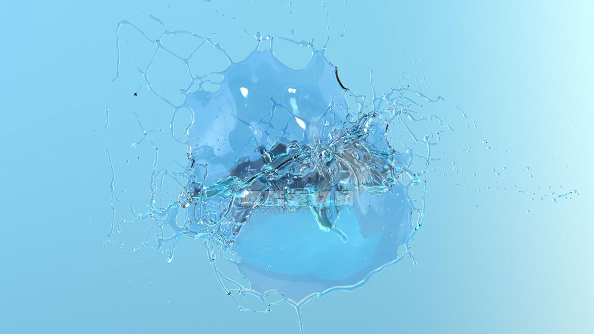 25个水花飞溅动画效果资产模型动态水花模型 VFX Elements Water Splashes Vol01
