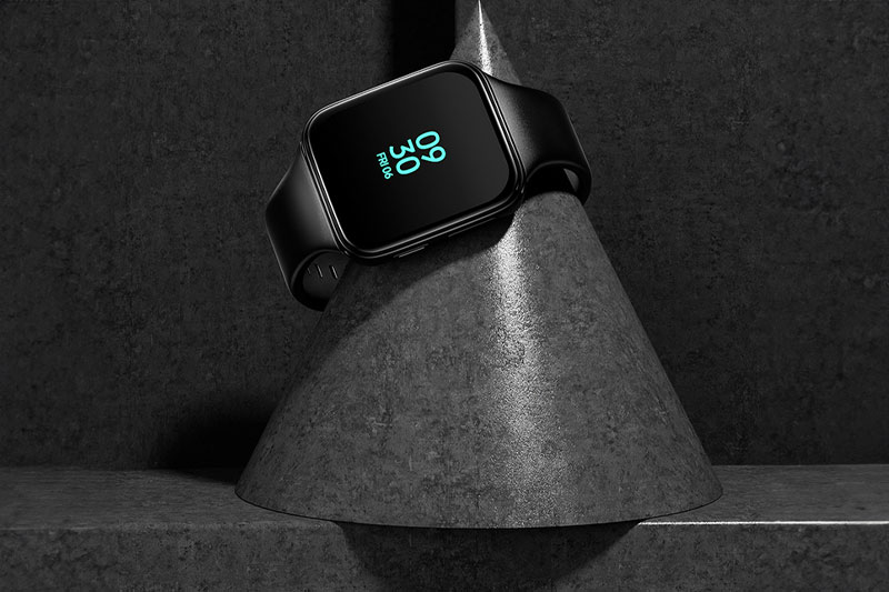 C4D工程-OPPO watch手表场景渲染工程产品场景工程智能手表C4D模型下载