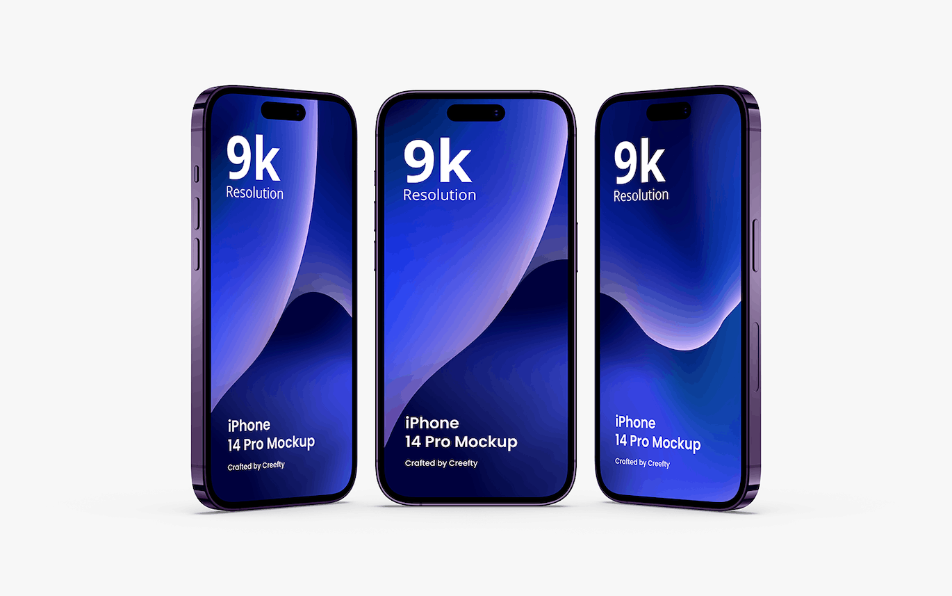 iPhone 14 Pro 样机模板素材 iPhone 14 Pro Mockup 4.0