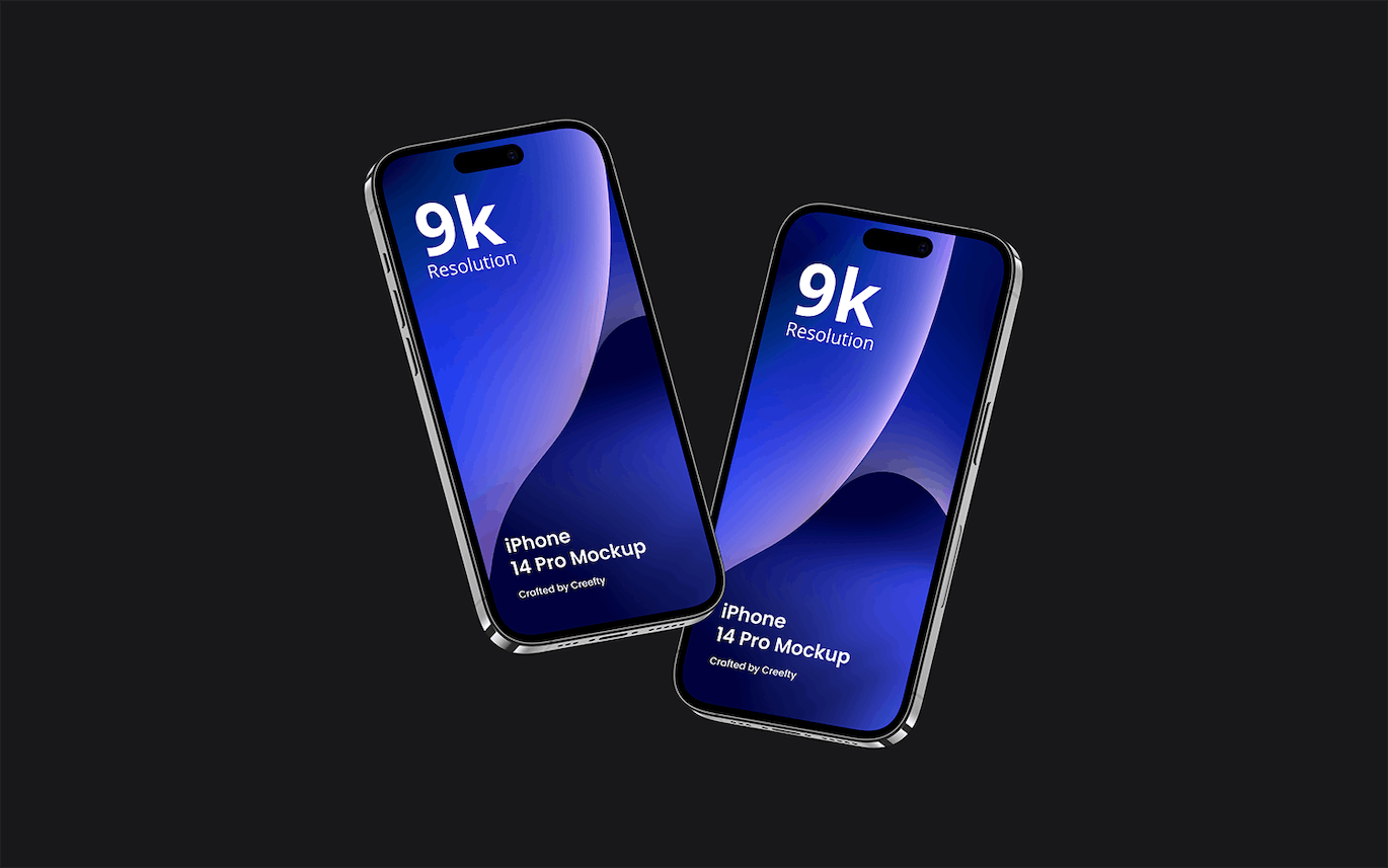 iPhone 14 Pro 样机模板素材 iPhone 14 Pro Mockup 4.0