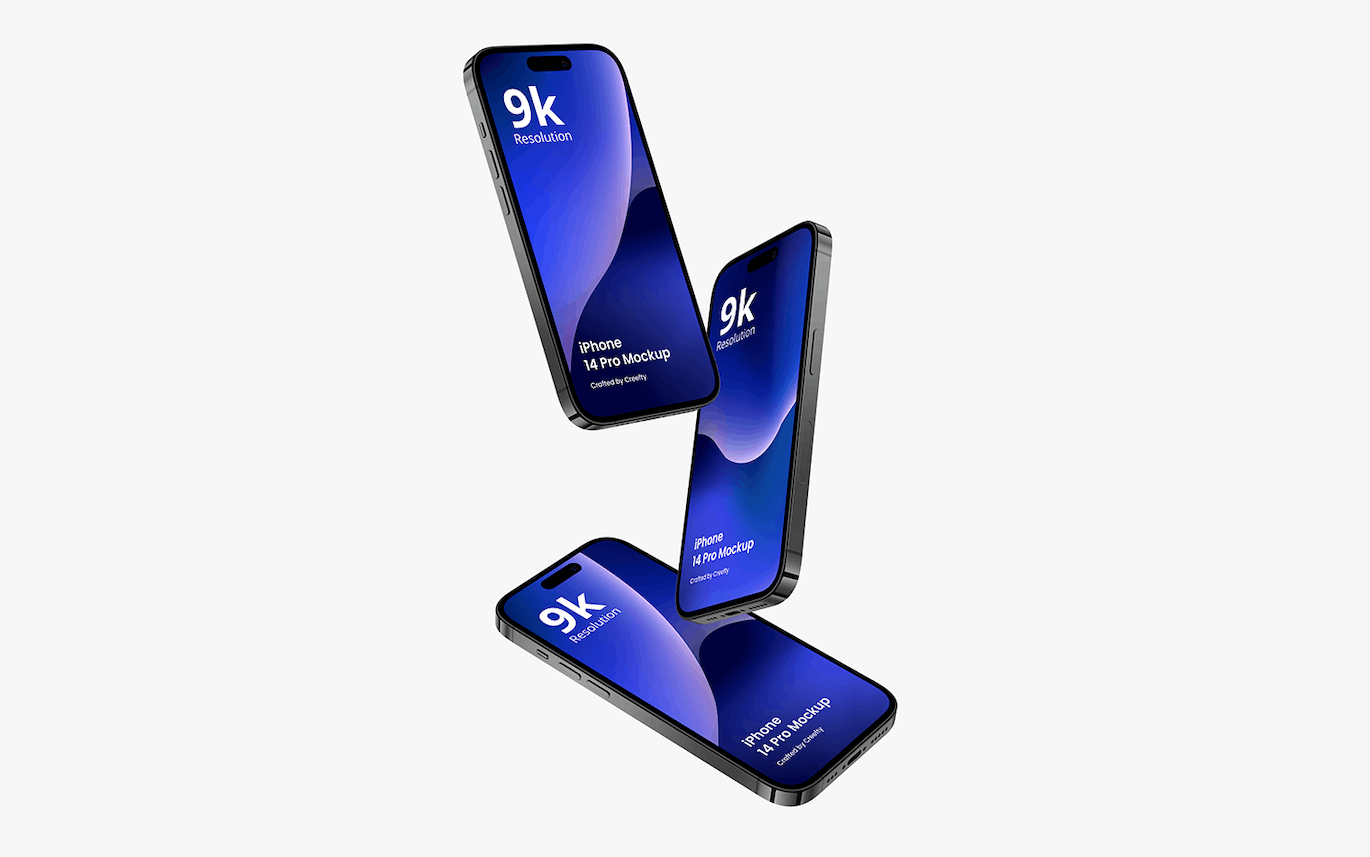 iPhone 14 Pro 样机模板素材 iPhone 14 Pro Mockup 4.0