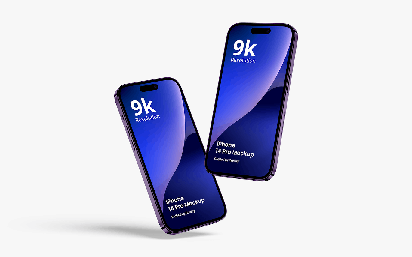 iPhone 14 Pro 样机模板素材 iPhone 14 Pro Mockup 4.0