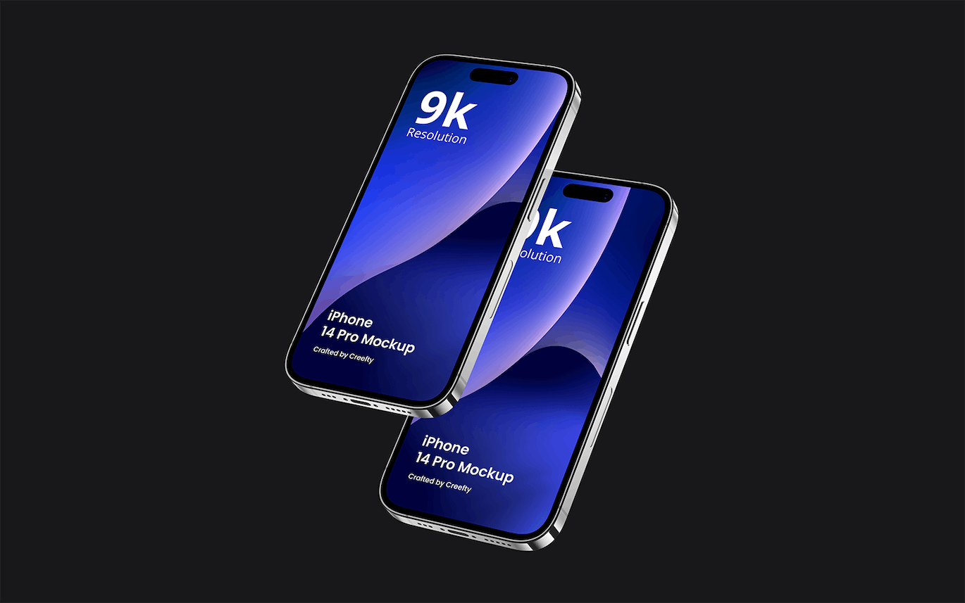 iPhone 14 Pro 样机模板素材 iPhone 14 Pro Mockup 4.0