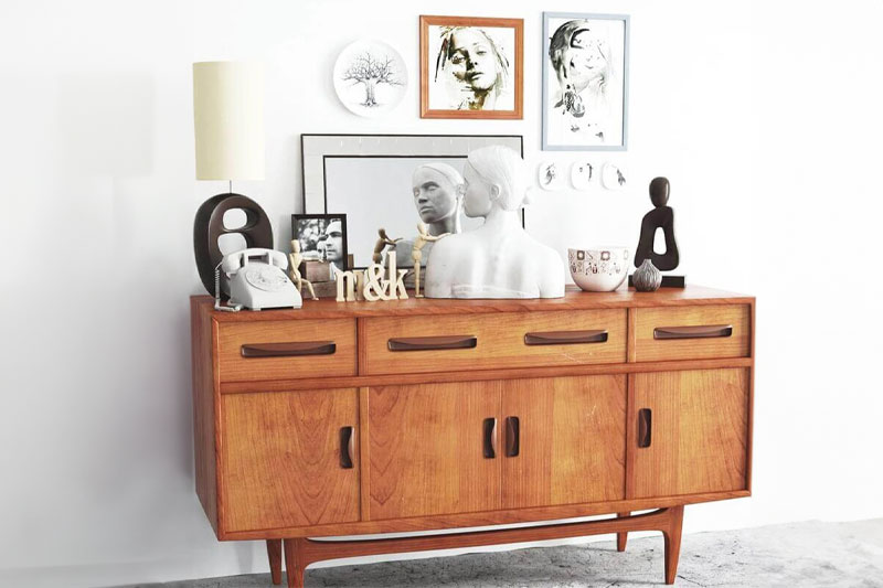 木柜柜子模型相框模型老式电话模型C4D模型下载