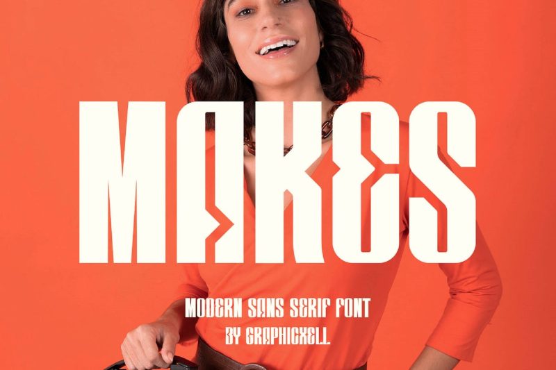 现代无衬线英文字体素材 Makes Modern Sans Serif Font Typeface