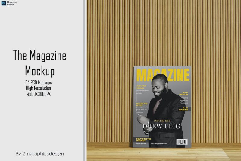 杂志版面设计预览样机素材 The Magazine Mockup
