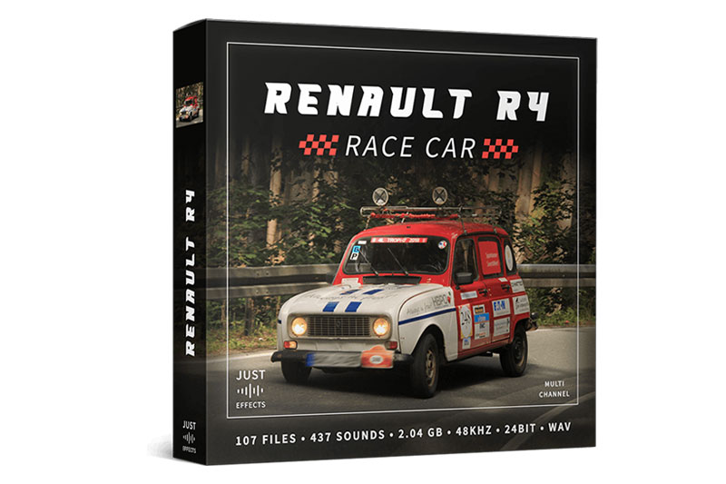 音效素材-437个雷诺R4汽车老式赛车引擎轰鸣行驶鸣笛声音素材 Renault R4