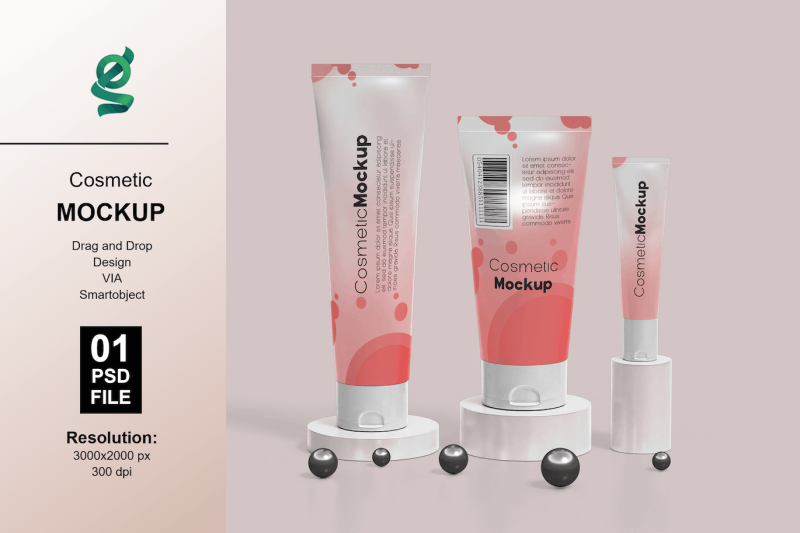 多规格化妆品包装外观设计样机素材 cosmetic mockup 01