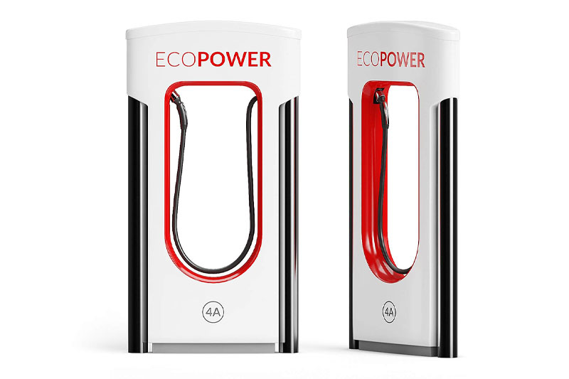 C4D汽车充电站模型汽车充电桩C4D模型下载