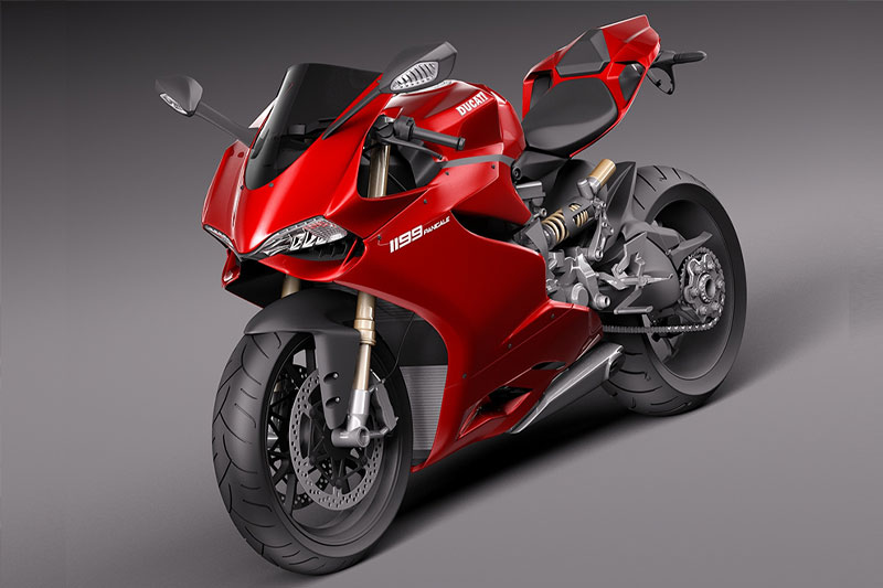 杜卡迪摩托车模型机车模型交通工具C4D模型下载