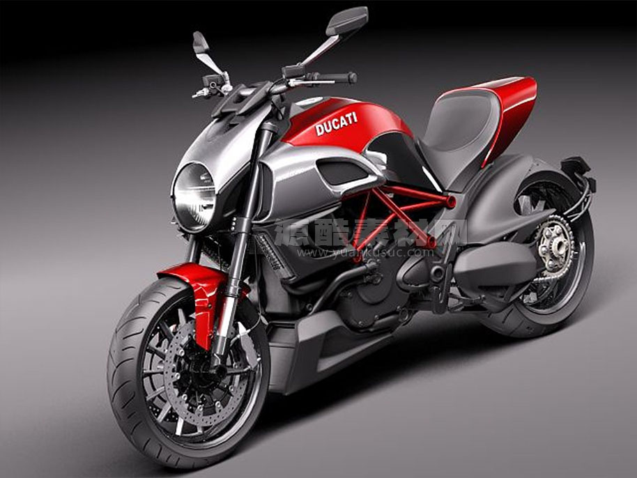 杜卡迪摩托模型机车模型Ducati模型C4D模型下载